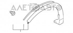 Накладка арки крыла передняя левая Subaru Forester 19- SK трещина в креп