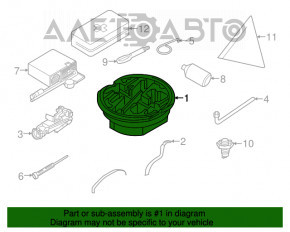 Абсорбер під інструмент VW Jetta 11-18 USA під повнорозмірну запаску, відсутній фрагмент