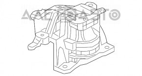 Подушка двигателя левая Honda CRV 17-19 1.5, 2.4