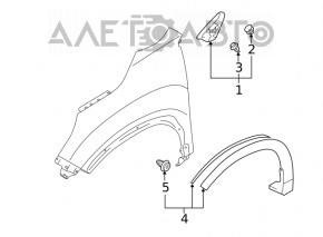 Накладка арки крила передня ліва Subaru Forester 19- SK новий OEM оригінал