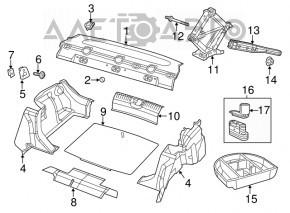 Накладка проема багажника Dodge Dart 13-16 царапины