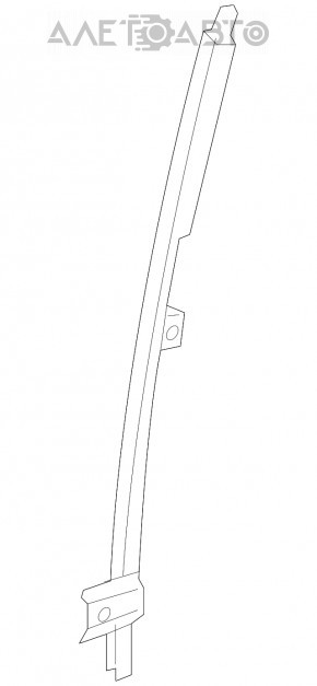 Напрямна скло дверей зад прав Acura MDX 14-20 довга