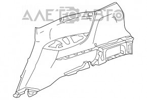 Обшивка арки права Acura MDX 14-16 дорест, чорна, подряпини, без заглушок