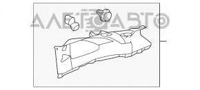 Накладка задней стойки левая Acura MDX 14-20 серая под пищалку, слом креп, царапины, побелел пластик
