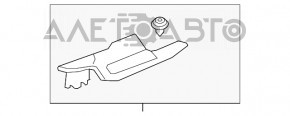 Накладка порога задня права всередину Acura MDX 14-17 черн