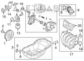 Піддон масляний ДВС Mazda CX-5 14-16 2.5 PY-VPS тички