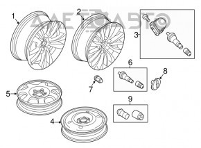 Запасное колесо докатка Lincoln MKX 16- R18 155/70