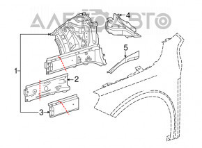 Чверть передня права Mercedes CLA 14-19 графіт