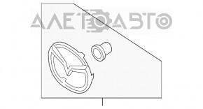 Эмблема решетки радиатора Mazda CX-5 17- без радара новый неоригинал