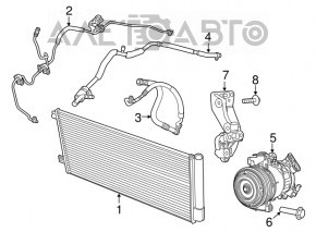 Радиатор кондиционера конденсер Fiat 500X 16-18 2.4 новый неоригинал