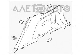 Обшивка арки правая Ford Escape MK4 20- черн