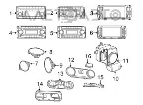 Динамики двери багажника Jeep Compass 11-16 корич, царапины