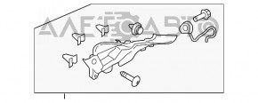 Накладка задньої стійки права Ford Edge 15-18 сіра під динамік, без заглушки, затерта
