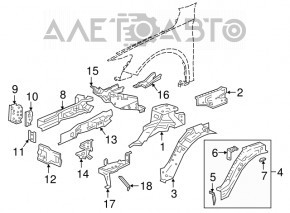 Четверть передняя правая Honda Accord 18-22 кривая
