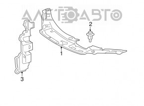 Дефлектор радіатора прав Lexus ES350 13-15 дорест, надламане кріплення