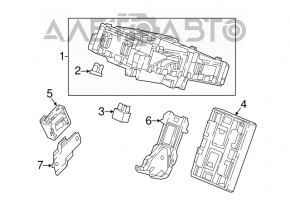 Блок запобіжників підторпедний Honda Accord 18-22 зламані кріплення hybrid