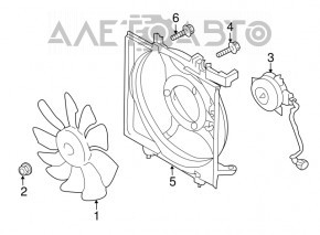 Диффузор кожух радиатора голый левый Subaru Forester 14-18 SJ 2.5, 2.0 новый OEM оригинал