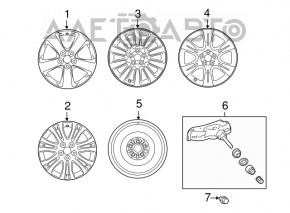 Запасное колесо докатка Toyota Sienna 11-20 R17 155/80 спускает по диску