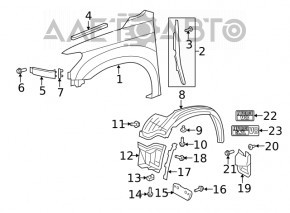 Накладка под фарой правая Toyota Sequoia 08-16