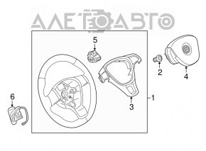 Кнопки управління на кермі прав VW Jetta 15-18 USA