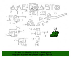 Кріплення подушки двигуна заднє Jeep Compass 11-16 2.0, 2.4