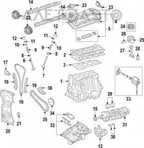 Клапан VVTi випуск Ford Escape MK3 13-19 1.6T
