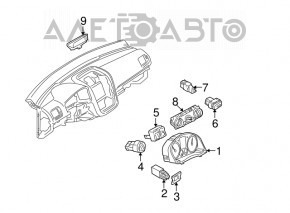 Управление светом VW Jetta 11-18 USA без птф, вставка хром