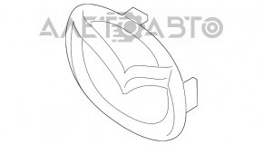 Эмблема решетки радиатора Mazda 3 14-16 BM дорест без круиза