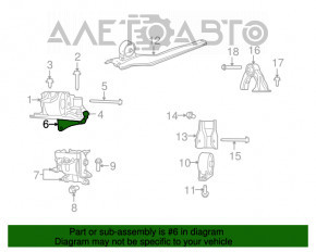 Крепление подушки двигателя переднее правое Jeep Compass 11-16 2.4 2.0 1.8