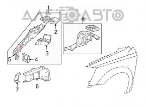 Четверть передняя левая Dodge Grand Caravan 11-20