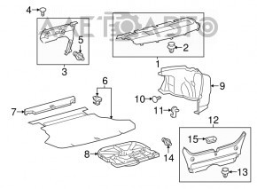 Накладка проема багажника Toyota Camry v50 12-14 usa новый OEM оригинал