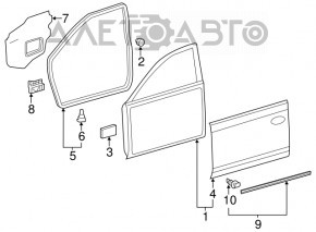 Дверь голая передняя правая Toyota Camry v50 12-14 usa новый неоригинал, мелкие вмятины