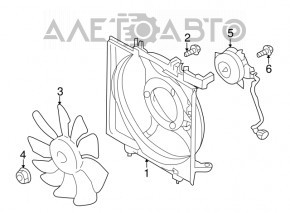 Крыльчатка вентилятора охлаждения левая Subaru Forester 14-18 SJ 2.5, 2.0 новый OEM оригинал