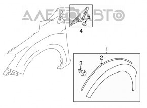 Накладка арки крыла передняя левая Subaru XV Crosstrek 13-17 новый неоригинал