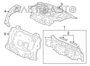 Задняя панель Honda Accord 13-17 графит, примята