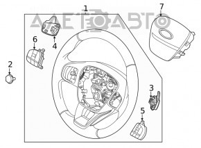 Кермо голе Ford Escape MK4 20 - гума, чорний, з накладкою керма