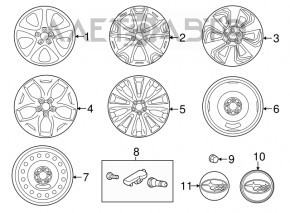 Запасне колесо докатка R17 145/80 Subaru Forester 14-18 SJ компактне