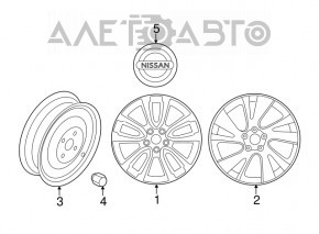 Диск колесный R18 Nissan Pathfinder 13-20 бордюрка, трещина