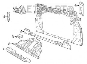 Телевизор панель радиатора Jeep Renegade 15-18 дорест новый неоригинал