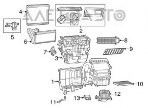 Актуатор моторчик привод печки вентиляция Jeep Compass 11-16