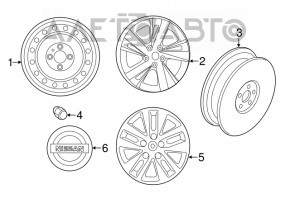 Запасное колесо докатка Nissan Altima 13-18 R16