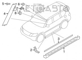 Болти кріплення петлі двері багажника прав 6шт комплект Infiniti QX50 19-