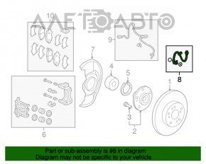 Шланг гальмівний передній лівий Honda CR-V 12-16