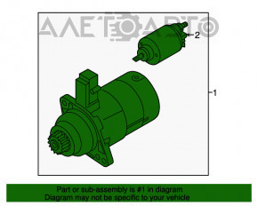 Стартер Audi A3 8V 15-20 2.0T, 2.5T