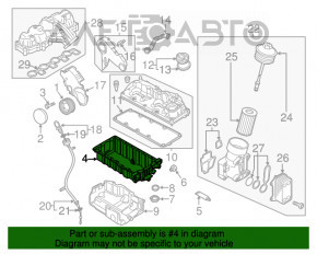 Поддон масляный VW Passat b7 12-15 USA 2.0 TDI