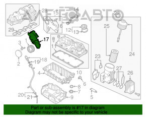 Защита ремня ГРМ VW Passat b7 12-15 USA 2.0 TDI наружная, малая