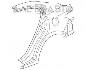 Четверть крыло задняя правая Acura ILX 13-18 графит