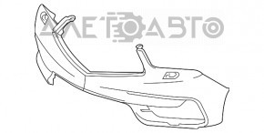 Бампер передний голый Acura MDX 17-20 рест