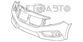 Бампер передний голый Honda Civic X FC 19-21 новый OEM оригинал