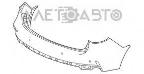 Бампер задній голий Acura MDX 17-20 рест